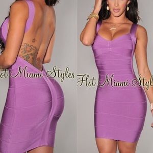 Hot Miami backless bandage dress
